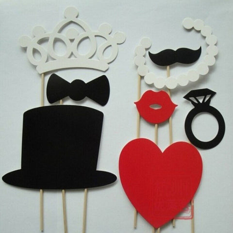 Photo Booth Props Mustache Lip Stick Wedding Decoration