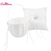 Wedding Ring Pillow Flower Basket with Satin Ribbon Bow